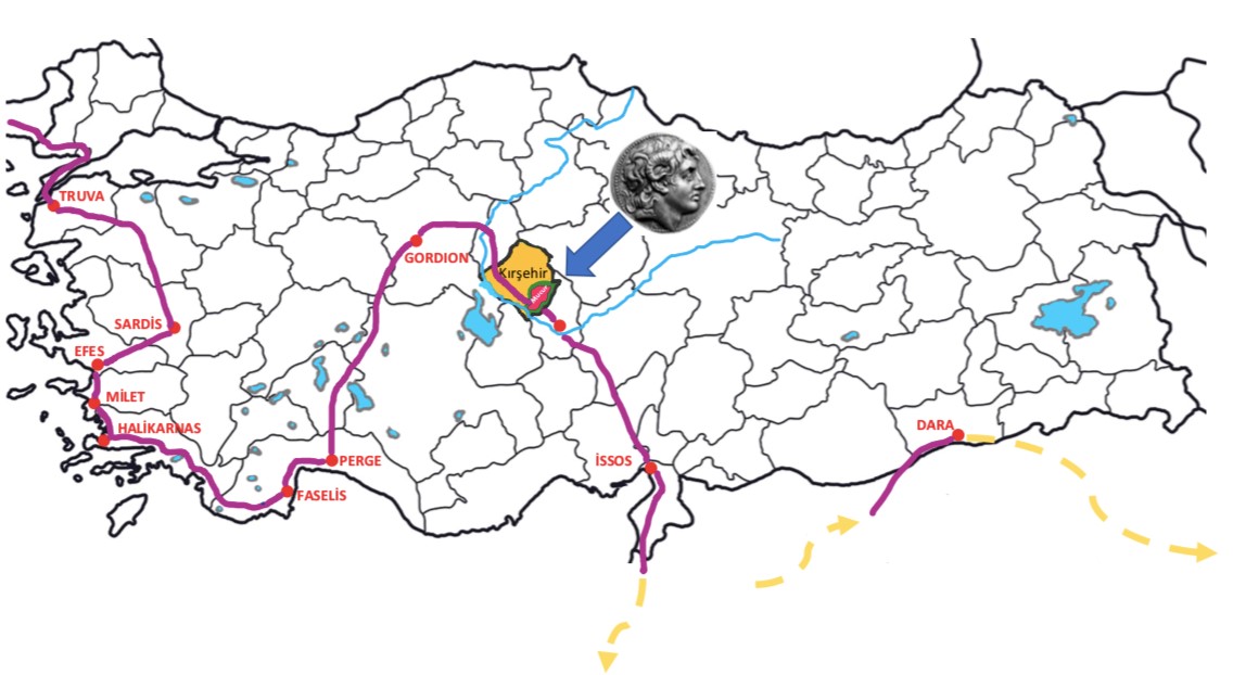 büyük iskender anadolu haritası